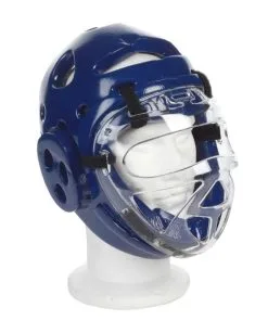 Top-ring Casco Top Ring Con Visiera Semi Contact-Kick Boxing-Karate Art. 315 -Guanti 315 blu