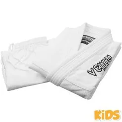 BJJ Gi Venum Contender Bambino -Guanti bjj gi venum contender bambino bianco logo