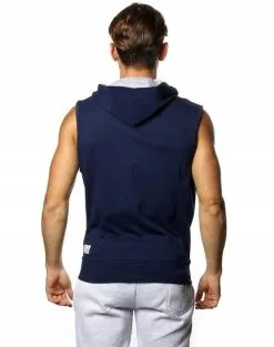 Leone Felpa Smanicata Con Cappuccio Blu Navy LSM392 -Guanti felpa leone lsm392 blu 3