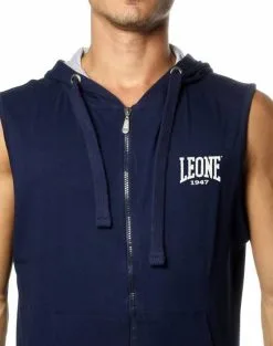 Leone Felpa Smanicata Con Cappuccio Blu Navy LSM392 -Guanti felpa leone lsm392 blu 4