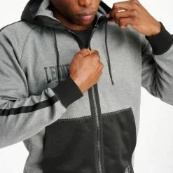 Felpa Leone Melange ABX611 Con Cappuccio -Guanti felpa leone melange abx611 dettaglio