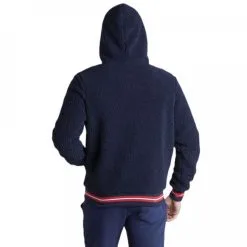 Felpa Leone Sherpa Mondrian Blu Navy -Guanti felpa uomo leone 1947 sherpa con cappuccio 2