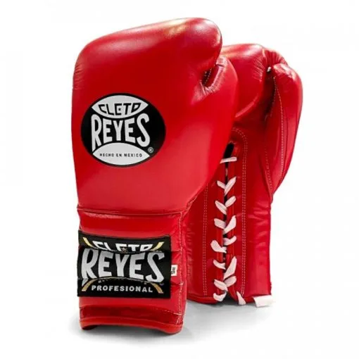 Guantoni Cleto Reyes Traditional Training CE4 Rosso Con Lacci -Guanti guantoni cleto reyes traditional training rosso con lacci