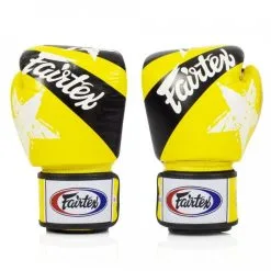 Guantoni Muay Thai Fairtex BGV1 Nation Prints Giallo -Guanti guantoni fairtex bgv1 giallo nation prints 4