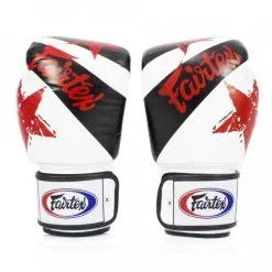 Guantoni Muay Thai Fairtex BGV1 Nation Prints Bianco -Guanti guantoni fairtex bgv1 nation prints bianco 2