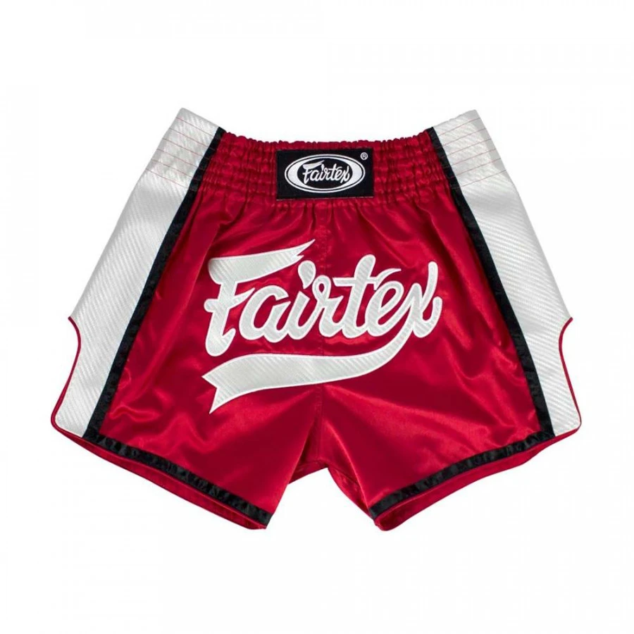 Pantaloncini Kick-thai Fairtex BS1704 Rosso-bianco 3 Pantaloncini Kick-thai Fairtex BS1704 Rosso-bianco