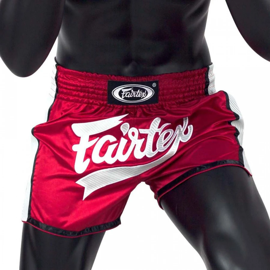 Pantaloncini Kick-thai Fairtex BS1704 Rosso-bianco 4 Pantaloncini Kick-thai Fairtex BS1704 Rosso-bianco - immagine 2