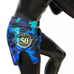 Pantaloncini Kick-thai Fairtex BS1916 Golden Jubilee Luster -Guanti pantaloncini fairtex bs1916 golden jubilee luster 2