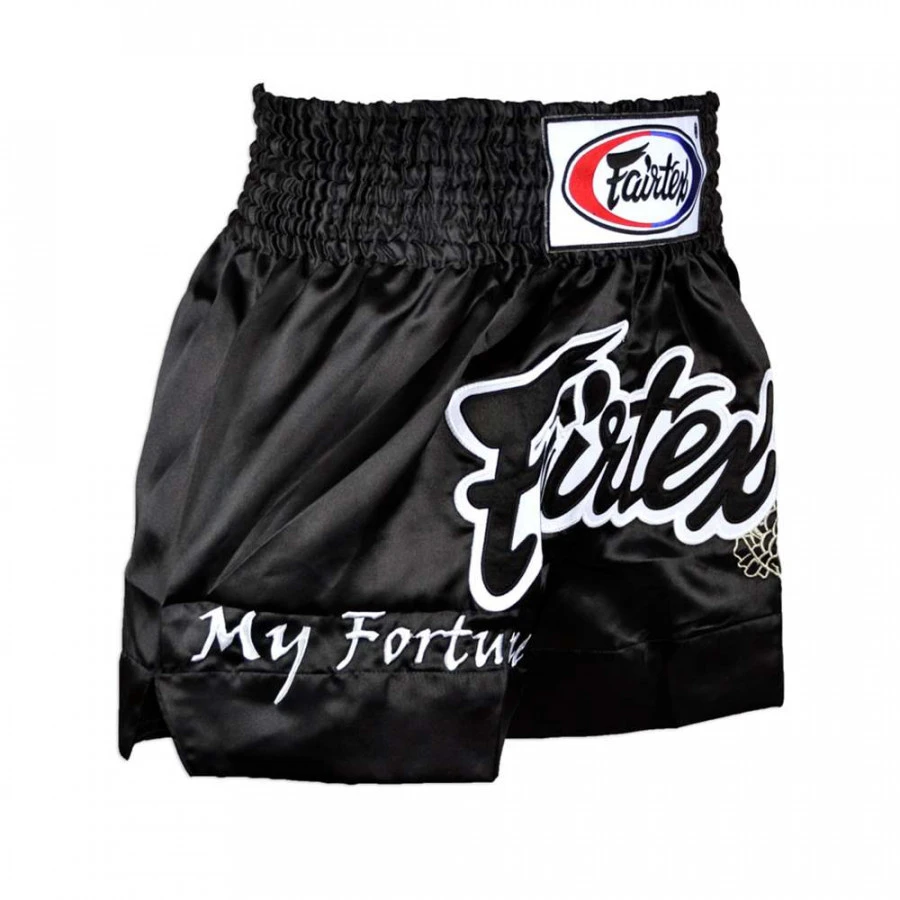Pantaloncini Kick-thai Fairtex BS0639 My Fortune Nero 5 Pantaloncini Kick-thai Fairtex BS0639 My Fortune Nero - immagine 3