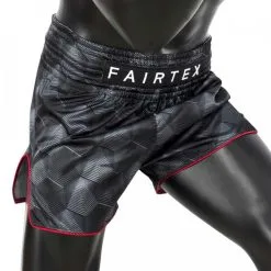 Pantaloncini Kick-thai Fairtex BS1901 Stealth Nero -Guanti pantaloncini muay thai fairtex stealth bs1901 2