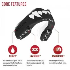 Paradenti SafeJawz Extro Fangz Nero-bianco -Guanti paradenti safejawz extro fangz 5