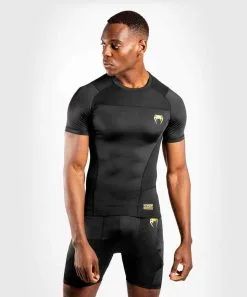Rashguard Venum G-Fit Nero-oro Maniche Corte