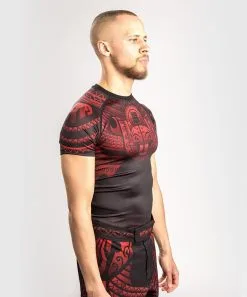 Rashguard Venum Nakahi Maniche Corte -Guanti rashguard venum nakahi maniche corte nero rosso 4