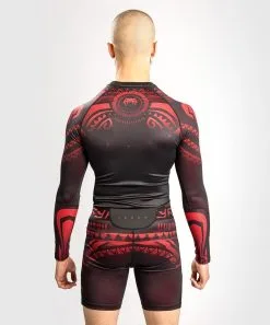 Rashguard Venum Nakahi Maniche Lunghe -Guanti rashguard venum nakahi maniche lunghe nero rosso 3