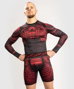 Rashguard Venum Nakahi Maniche Lunghe -Guanti rashguard venum nakahi maniche lunghe nero rosso 4